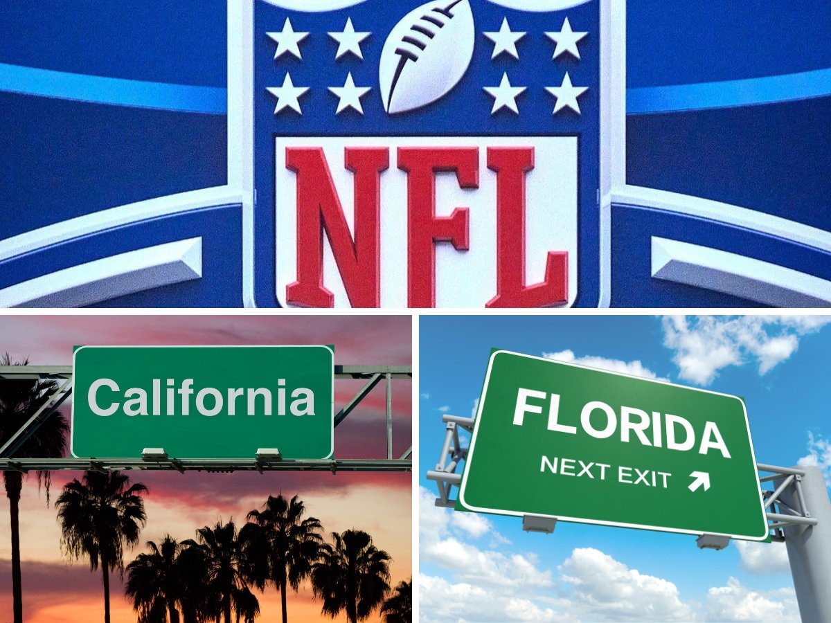 states with most NFL teams